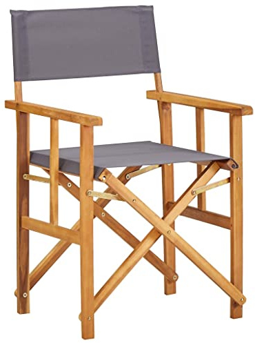 vidaXL Silla de Director Mobiliario Decoración Exteriores Cómoda Robusta Resistente Funcional Práctica Moderna Elegante Útil Madera Maciza Acacia