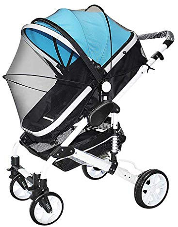 Insektenschutz/Moskitonetz Kinderwagen Reißverschluss Kinderwagen Mückennetz reißfest & waschbar fliegennetz für Kinderwagen, Sportwagen, Jogger & Reisebett idealer Schutz vor Wespen und Stechmücken