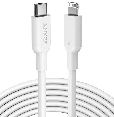 Anker USB C to Lightning Cable [10ft MFi Certified] Powerline II for iPhone 14 14 Pro iPhone 13 13 Pro 12 Pro Max 12 11 X XS XR, AirPods Pro, Supports Power Delivery (Charger Not Included) (White)