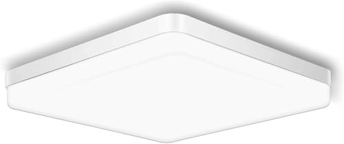 Ouyulong Led Deckenleuchte Dimmbar 36W 3100-4200LM, 3000-6500K LED Deckenlampe Flach Dimmbar mit Fernbedienung, Ultra Dünn 2.5cm, 30x30cm, IP44, für Schlafzimmer/Badezimmer/Kinderzimmer/Flur…