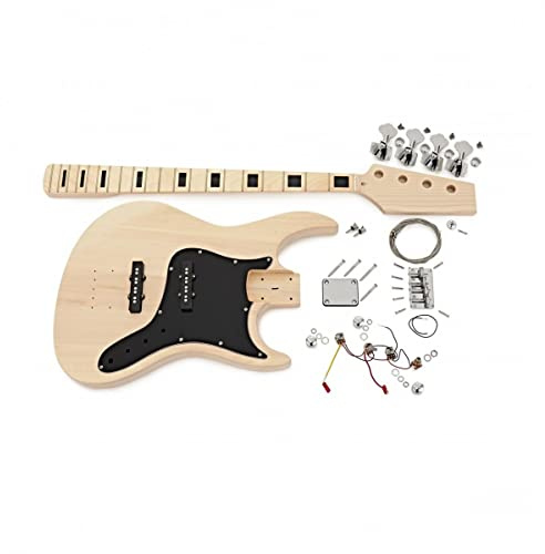 Guitarworks basgitarr DIY Kit Pro med oavslutad headstock