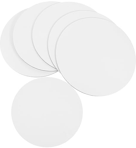 Keilrahmen Rund Weiß 20cm 6 Stück DIY Zeichnung Malerei Geeignet für Acryl Öl Malerei Skizzieren Zeichnen Kinder Erwachsene Anfänger Zuhause Schule Kindergarten