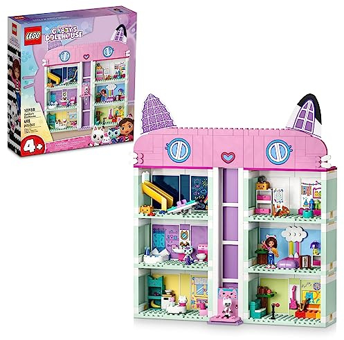 LEGO Gabby's Dollhouse Building Toy - Pretend Play Toy Figures & Playsets for Girls & Boys, Ages 4+ Years - Gift for Birthdays - 8 Room Dollhouse W/ 4 Minifigures - 10788