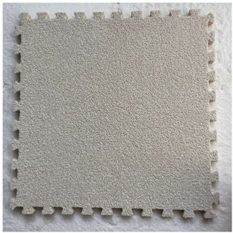 10 Stück Weiche, Zottelige, Flauschige Teppiche, Ineinandergreifende Bodenfliesen, rutschfeste Spleiss-Teppichbodenfliesen, Puzzle-Spielmatte Für Den Innenbereich, 30 X 30 cm(Color:Beige)