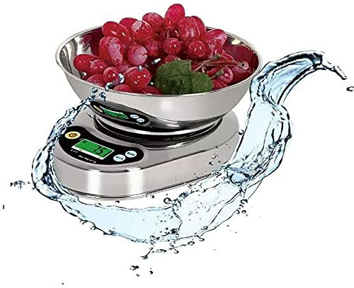 AUGUSE Küchenwaage Digital Digitale Küchenwaage, geeignet for Mehl, Kuchen, Backen, Obst, Edelstahl, Elektronik, Waage, 1–6 kg, elektronisch (Size : 6kg*1g)