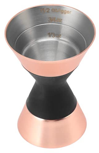 Jigger de Barra, Escala Jigger de Cóctel, Mide Suavemente el Acabado Fino de Acero Inoxidable para el Hogar (chapado en cobre)