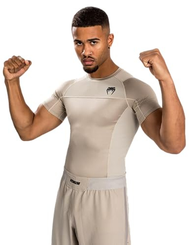 VENUM G-Fit Air Rashguard-Maglietta a Maniche Corte, Colore: Sabbia, XXL Uomo