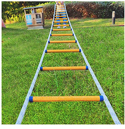 AiQima Échelle de Secours en Cas D'Incendie pour Adulte, Échelles d'urgence de 2/3/4 Étages pour Fenêtres Et Balcon avec Crochets pour Un Déploiement Rapide en Cas D'Incendie, Compacte Et Légère/5M