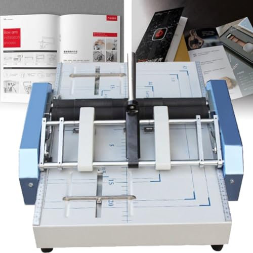 FENGSSLL Máquina Grapadora Plegable de Libros de Papel eléctrica, Grapadora de folletos A3, máquina plegadora automática de Carpetas