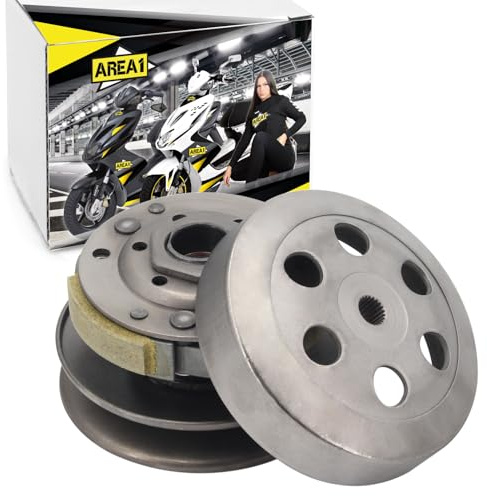 Area1 Wandler + Kupplung + Glocke für 50ccm 2T. kompatibel mit Peugeot Speedfight 1 2 3 4 Jetforce Vivacity Ludix Elyseo Elystar Trekker Kisbee Django TKR Looxor Limbo Zenith Buxy Gipsy Squab