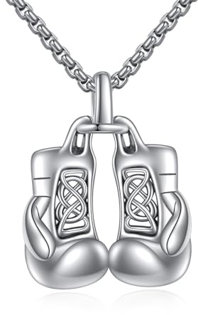 Boxhandske/skorpion/horushalsband för män sterlingsilver smycken sport vintage punk hänge smycken celtic knut kedja gåvor för män pojkar, Sterlingsilver, Ingen ädelsten