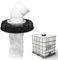 Riisoyu IBC Deckelfilter, Nylon Deckel mit Filter Waschbar 163mm IBC Filterdeckel mit Bogen DN 75 45° Tankdeckel Wasserfilter für Regenwassertank Tonnenfass IBC Container