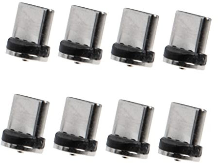 Mikinona 8St Typc Magnetkopf Ladekabel Ladezubehör Ladegerät magnetischer Anschlusskopf drehbare magnetische Telefonadapterspitze Handy Telefonleitung Datenkabel Verbinder rotieren PVC