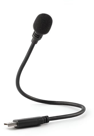 LANDIBO Microfono USB, microfono USB per PC a collo di cigno portatile, mini microfono plug and play, microfono USB esterno per Mac, YouTube, Streaming, podcast, registrazioni, giochi (USB)