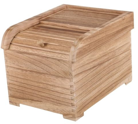 Alipis Récipient De Riz En Bois Distributeur De Stockage De Riz Avec Couvercle Coulissant Seau Alimentaire Réutilisable Bac À Farine De Céréales Boîtes De Rangement En Bois