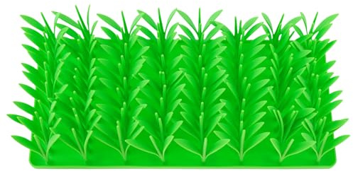 Silikon-Grasmatte für Katzen, grüne Katzengrasmatte für Indoor-Katzen, Slow Food Katzengras, rutschfeste Katzengrasmatte, langlebige Katzengrasmatte für Indoor-Katzen, Hunde, Silikon, langsamer