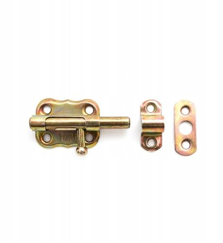 BK SHOP Türriegel Galvanisiert Gelb - Hochwertiger Schlossriegel für Türen Schränke & Tore | Einfache Installation Sicher & Robust | Ideal für Haus Büro Geschäft Camping - 35 x 35mm