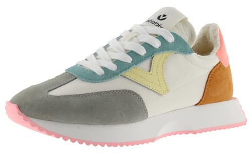 victoria Sneaker Cosmos Multicolore Nylon & Parti in Camoscio & Suola Dentellata 1134113 per Donna Coral 39
