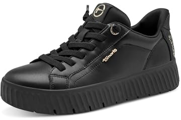 TAMARIS Comfort låga sneakers för kvinnor, svart, 36 EU, svart, 36 EU