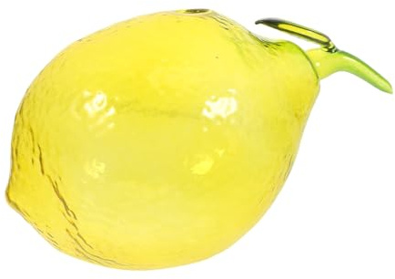 Gatuida Glass Fruit Vase Lemon Shaped Home Decor Vase for Kitchen Table Centerpiece Display