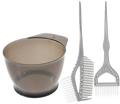 FRCOLOR 3pièces Kit De Teinture Cheveux Avec Bol De Coloration Brosse Et Peigne Pour Usage Domestique Et Mélange De Produits Capillaires