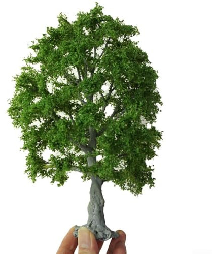 Árbol modelo de Yuanpgky: árbol en miniatura de 30 cm de altura, tren, ferrocarril, paisaje, diorama, arquitectura, paisajes de bricolaje