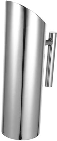 KOCKSHION Jarra De Agua De Acero Inoxidable 1.5l Recipiente Resistente Al Frío Diseño Vertido Fácil Adecuado Para Hogar y Restaurantes Jarra Para Jugos y Cócteles