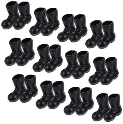 WEKAMOS 30pcs Miniature Santa Boots Model Tiny Christmas Decorative Boots for Dollhouse Ornaments and Holiday Crafting for House Decor and Creative Play