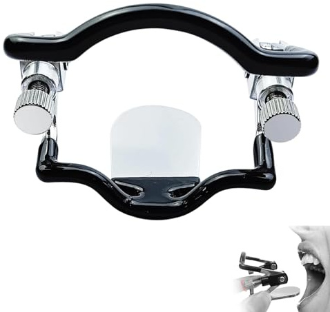 Hysmy Edelstahl-Mundplug Verstellbarer Mundplug-Expander Mit Silikonschutz FüR Extreme Munderweiterung Geeignet MäNnliche Und Weibliche Paare Bdsm-Fetisch-Erwachsenenprodukte