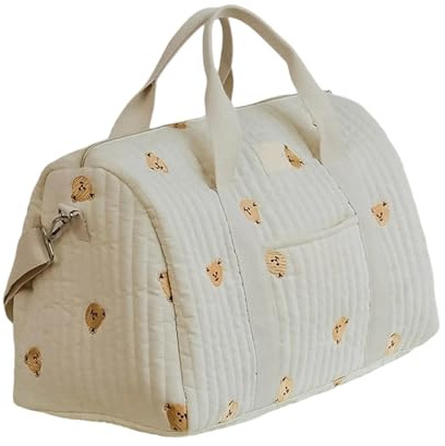 Geräumige Windelbeutel Für Weichhaut Stoffhandtasche Mit Bestickten Für Die Reise Und Den Täglichen Gebrauch Stickdesign