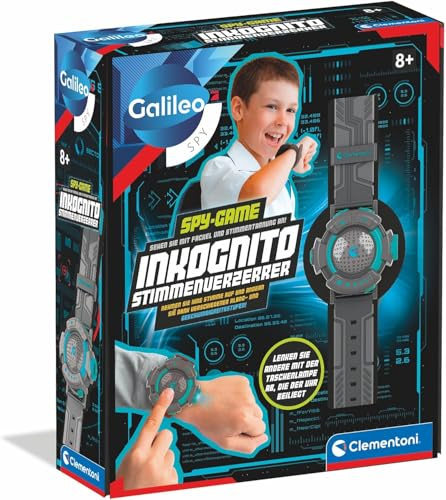 Galileo Spy Inkognito Spionage-Uhr - Hightech-Uhr mit Taschenlampe & | Stimmenverzerrer für Spione, Agenten & Detektive - Spielzeug für Kinder ab 8 Jahren - 59435 von Clementoni