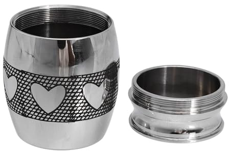 Toyvian Urna Cremación para Mascotas de Acero Inoxidable Duradera, Pequeña y Portátil, Tanque Conmemorativo para Cenizas de Perro y Gato, Adecuado para Memorial y Recuerdo Personal