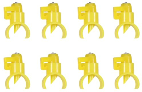 MERRYHAPY 10 Stück Hühnertränken Geflügelwassertränke Hühnertrinkwasser Geflügelwassernippel Set Hühnerwassernippel Hühnertrinksystem Automatische Tränke Chinken Waterer Gelb