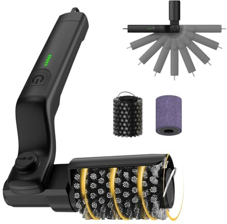 Spazzola Rotante Per Griglia,Utensile per Barbecue Regolabile a 3 Velocità - Pulitore Rotante Elettrico Per Griglie - Per Donne Uomini Anziani Adulti Chef Giardino Spiaggia Terrazzo Ricreativo Campegg