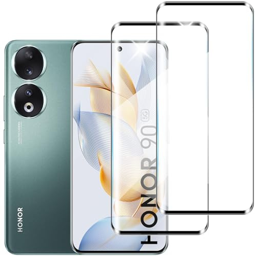 skoxno [2 Pezzi] Vetro Temperato per Honor 90,3D Full Coverage,Durezza 9H,Anti Graffio,Senza Bolle,HD Pellicola Protettiva