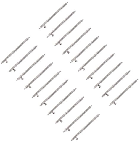 GETAJGHSD 20 Piezas de Pasadores Reloj de Acero Inoxidable Doble Brida para Conexión de Correas Metálicas, Accesorios para Correas de Reloj Resistentes y Duraderos