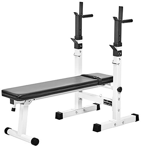 Bad Company Hantelbank mit Hantelablage inkl. Dip-Station I Klappbare Schrägbank für das Homegym I Max. Gewichtsbelastung bis zu 200 kg I BCA-26