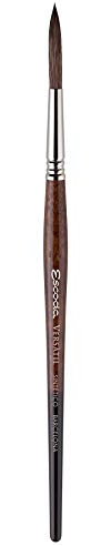 Escoda Versatil 1549 Serie Künstler-Aquarell- und Acrylpinsel, kurzer Griff, Rigger, Größe 0