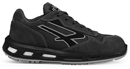 U-Power Red Lion Carbon, Scarpe Antinfortunistiche Unisex, Scarpe da Ginnastica in Pelle Leggere, Flessibili, Antiperforazione, con Inserto Infinergy, con Puntale in Alluminio (Grey_44)