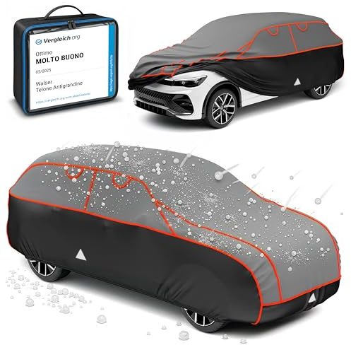 WALSER Auto-Hagelschutzplane, SUV-Hagelschutzgarage wasserdicht, Auto-Abdeckplane Perma Protect, atmungsaktive PKW-Abdeckung, Autoplane, Größe: XL