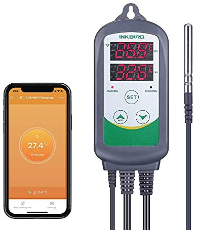 Inkbird Digital Wireless Thermostat, ITC-308-WiFi Temperature Controller Heating Cooling Remote Control