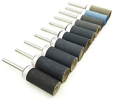 10 st¨¹ck Schleiftrommeln H¨¹lsen Schleifpapier Stabschleifer Zubeh?r Drehwerkzeug Schleiftrommeln Sander Kit Polieren Grat Stick Roller Schleifwerkzeug 7000 Grit