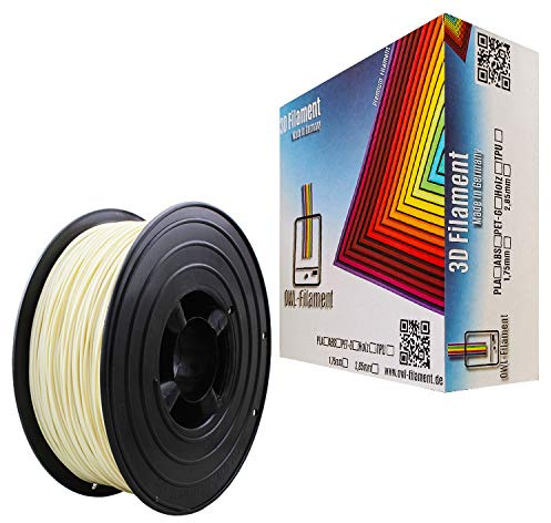 OWL-Filament 3D-Drucker PLA 1,75mm 1kg Spule Rolle (Hell Elfenbein)
