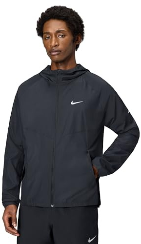 Nike DD4746-010 M NK RPL MILER JKT Sweatshirt Men's BLACK/BLACK/REFLECTIVE SILV Size S