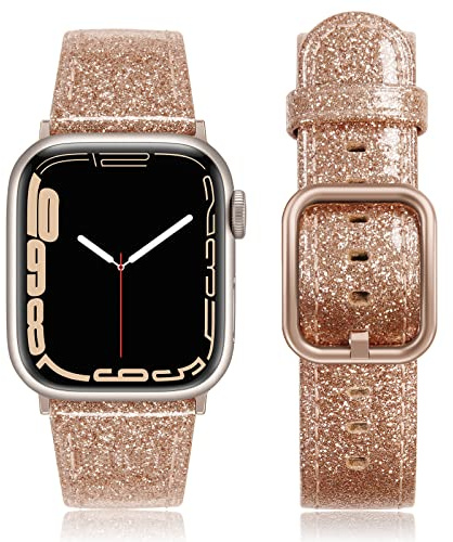 Tuocal Bracelet en cuir véritable compatible avec Apple Watch - 41 mm, 40 mm, 38 mm - Bracelet de rechange en cuir véritable pour Apple iWatch Series 9 8 7 6 5 4 3 2 1 SE Sport Edition - Homme et