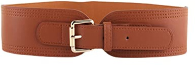 KOEMCY Eleganter Taillengürtel Breit Damen Hüftgürtel Vintage Schnalle Stretch Corsagengürtel Klassisch Ledergürtel Taillierter Gürtel