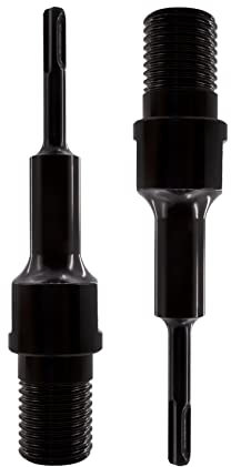 Kernbohrer-Adapter – 2 Stück 1 1/4-Zoll-7 UNC Außengewinde auf SDS Plus Schaftadapter für Power Hammer Bohrer Diamant Kernbohrer Bits Anschluss Hammer Bohrer Zubehör