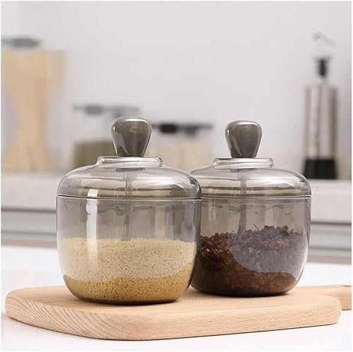 Lata de condimentos Caja de condimentos para el hogar Caja de condimentos para restaurante Botella de especias a prueba de polvo con tapa Contenedor de especias Muy adecuado para encimeras de cocina