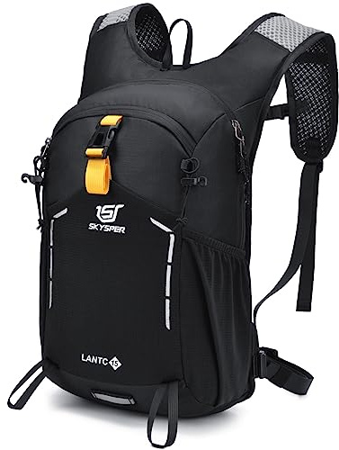 SKYSPER Small Hiking Backpack - 15L Travel Rucksack Lightweight Daypack with Chest & Waist Strap Water Resistant Walking Backpack for Women Men