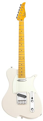 Vola Vasti V3 MC E-Gitarre, Eschenkorpus, Ahornhals, Nickelbünde, moderner C-Hals, hergestellt in Japan (Vintage-Weiß)